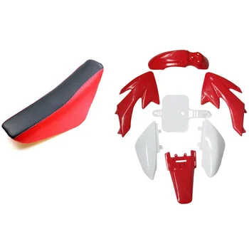 

Plastics Fender & Stickers & Red Seat for Honda CRF50 110Cc 125Cc Pit Dirt Bike