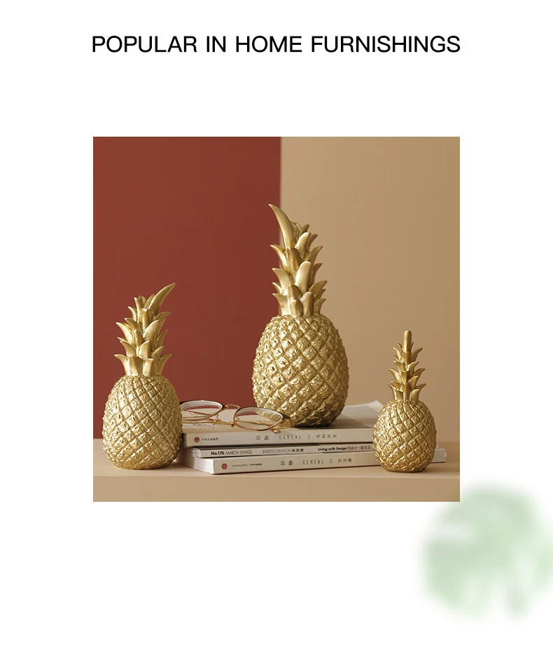 Nordic Resin Pineapple Crafts Figurines Living Room 6 Nordic Resin Pineapple Crafts Figurines Living Room