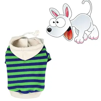 

Pet Clothes Dogs Hoodie Comfortable Pet Cat Dogs Coat Hoodie With Hat Embroidered Striped Pet Garment For Dog Puppy