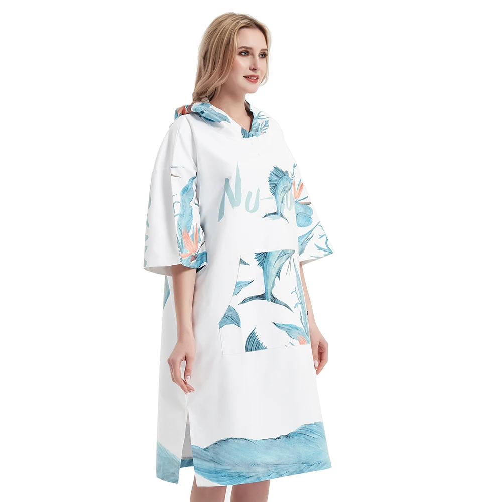 Nu-June-Unisex Microfiber Hooded Cloak, Wetsuit Changing Robe, Poncho Beach Towel, Parent Quick Drying, Sport Cloak, Swim Bathro