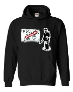 

FELPA UOMO CON SEGUI I TUOI SOGNI BANKSY LM27