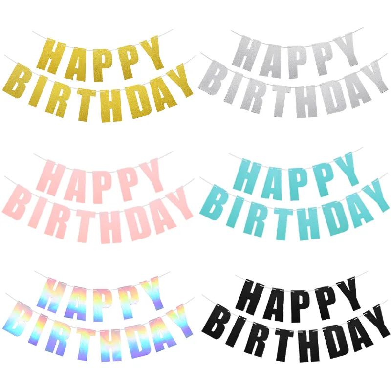 Много тем счастливый день рождения баннер детский душ День Рождения украшения