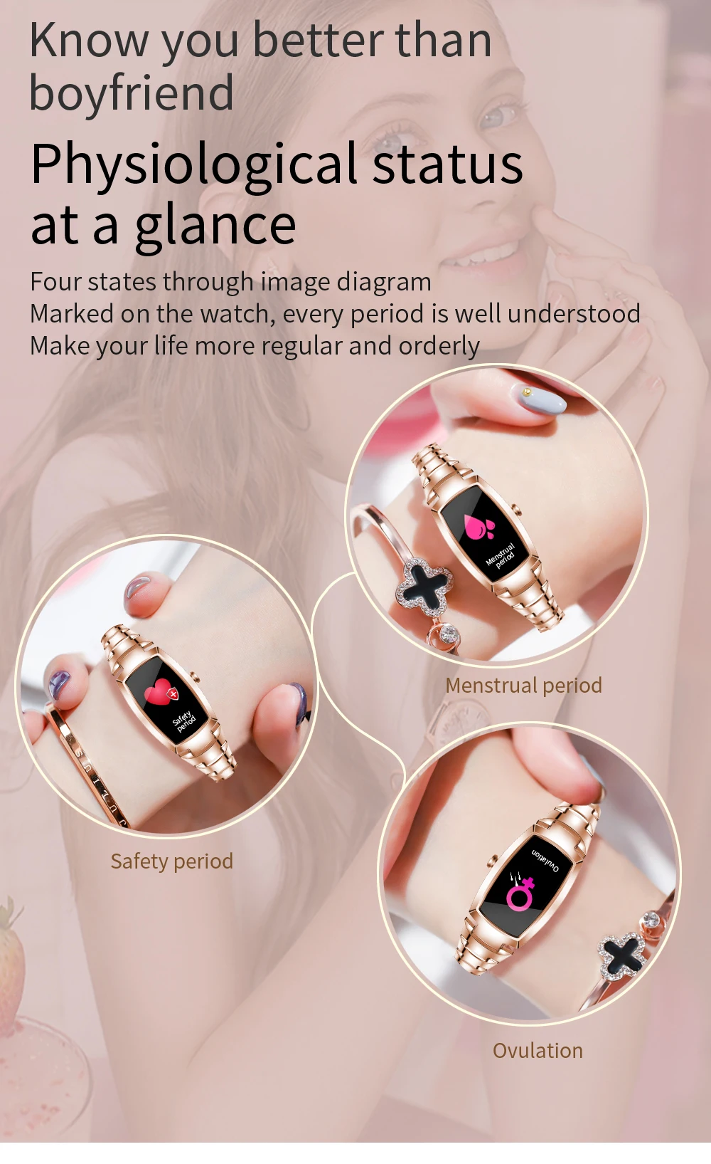 2021 H8 and H8 pro Women Smartwatch Heart Rate Monitor Blood Pressure Smart watch Band  Fitness Tracker lady bracelet Wristband