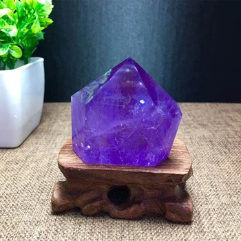 

1PC Natural Amethyst Wand Quartz Crystal Repair Crystal Stone accessories Home Decor Polished Crafts DIY Gift 2020
