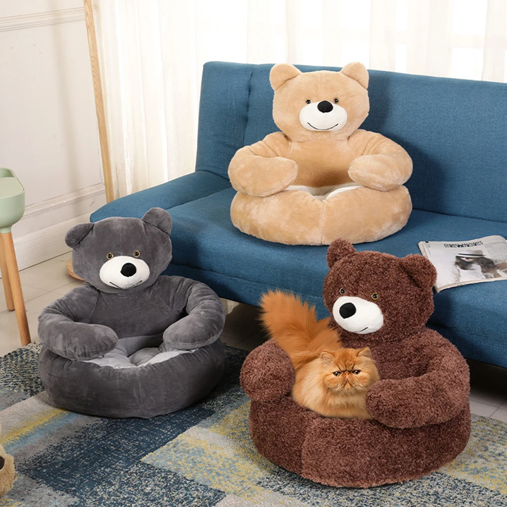 New hugging bear anxiety cat bed