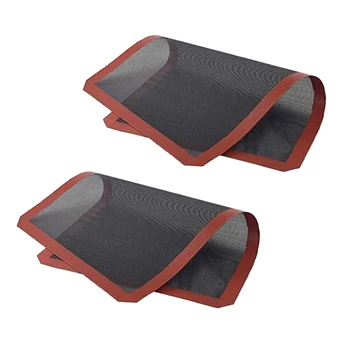 

2 Pcs Silicone Baking Mat Sheet,Non-Stick Oven Liner Perforated Mesh Pad,Baked Bread Biscuits Mat,Double-Sided Available