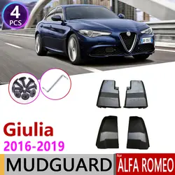 Брызговик автомобиля для Alfa Romeo Giulia 952 для салона седана 2016 ~ 2019 крыло брызговик щиток брызговиков аксессуары для брызговиков 2017 2018