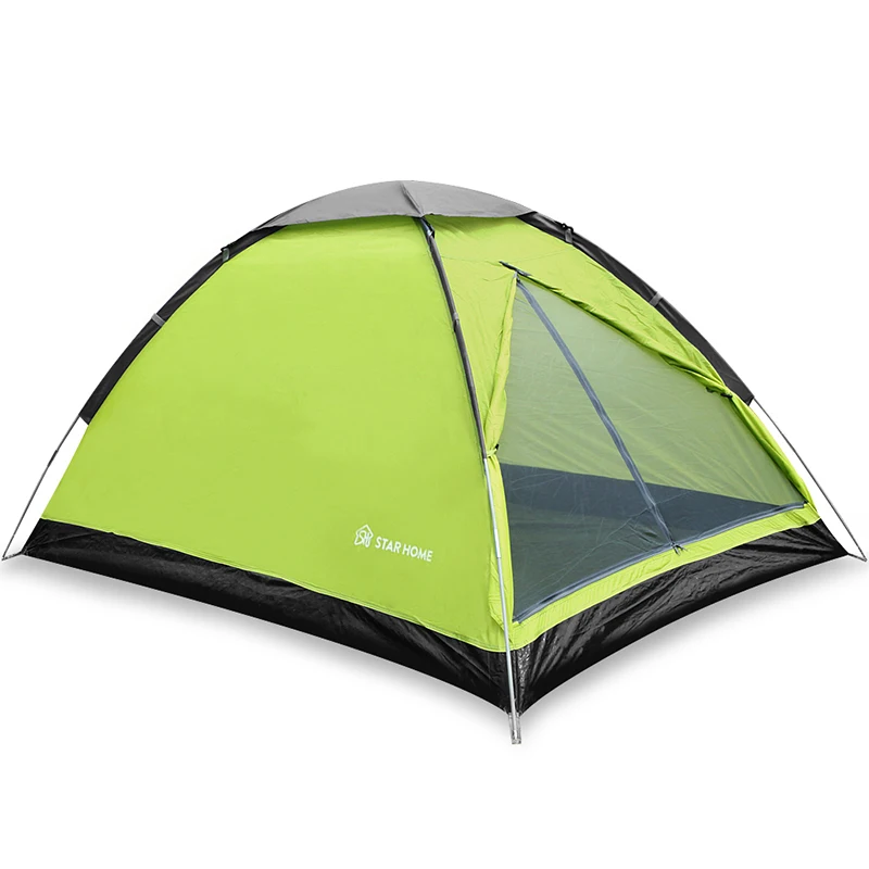 Низкая цена 3 человек ультра светильник палатка для кемпинга открытый пляж палатка анти-солнцезащитный крем - Цвет: green