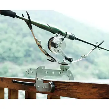 

HiMISS Fishing Rod Holder Adjustable Fishing Rod Support Bracket Stainless Steel Foldable Fixed Trestle stainless steel