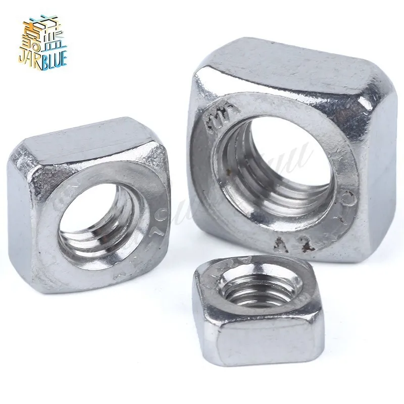 20-50pcs-din557-gb39-m3-m4-m5-m6-m8-304-stainless-steel-square-nuts
