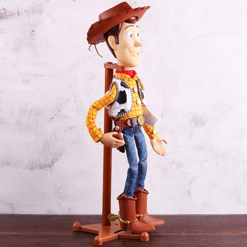 Woody The Sheriff говорящая фигурка с кобурой из древесного круглого телевизора шоу ПВХ фигурка Коллекционная модель игрушки