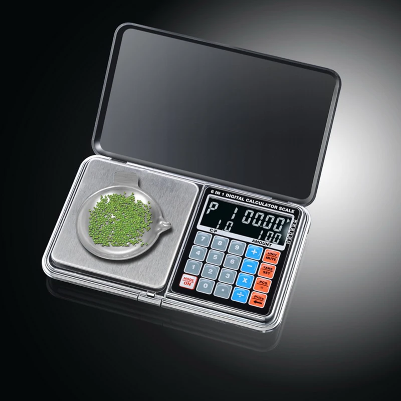6 в 1 цифровой автоматический расчет весы многофункциональные Карманные электронные весы 100/200/300/500/1000g 0,01/0,1 г ювелирные весы баланс веса