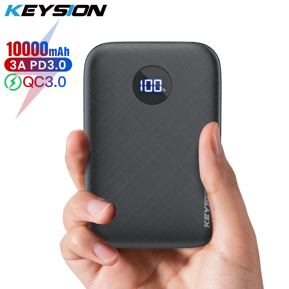 KEYSION 10000 мАч Type-C PD внешний аккумулятор для iPhone 11 Pro Max XS мини портативный