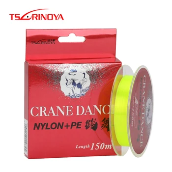 

TSURINOYA CRANE DANCE 150M Nylon Fishing Line Monofilament Nylon Line HMPE Molecules Strong Smooth Carp Long Casting Main Line