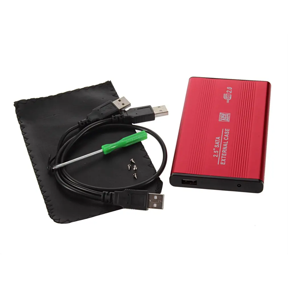 

1 pcs USB 2.0 2.5 Inch Shockproof USB 2.0 Aluminum External Storage SATA Hard Drive HDD Enclosure Box Case