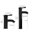 Matte Black Single Handle Cold Hot Water Basin Faucet Bathroom Cabinet Faucet Contracted Basin Faucet Deck Mounted ► Photo 2/6