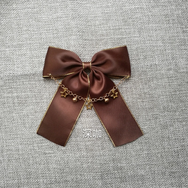 1Pcs Мягкие японские милые заколки для волос в стиле Лолиты для девочек, заколка для волос с бантом, колокольчиками и звездами, аксессуары для косплея, женские аксессуары для волос, боковая заколка - Цвет: 1Pcs