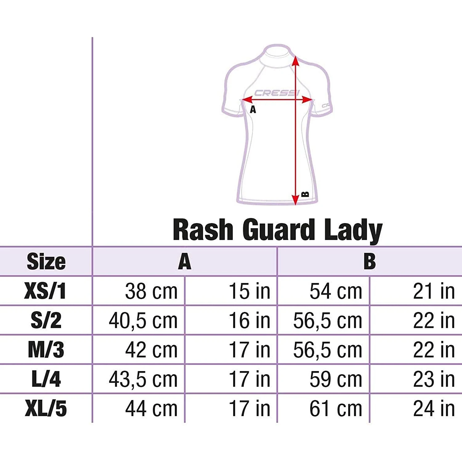 Cressi Rash Guard Lady Dive Center Protective Shirt Long Sleeves in Special Elastic Fabric-UV Sun Protection (UPF) 50+ Woman
