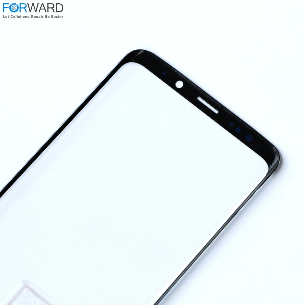 Переднее стекло объектива оригинальное качество для samsung S9 + край экрана только