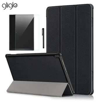 

Gligle Magnet Stand Leather Case cover for Lenovo Tab M10 TB-X505 TB-X605 Full body protective shell+Screen film+touch pen