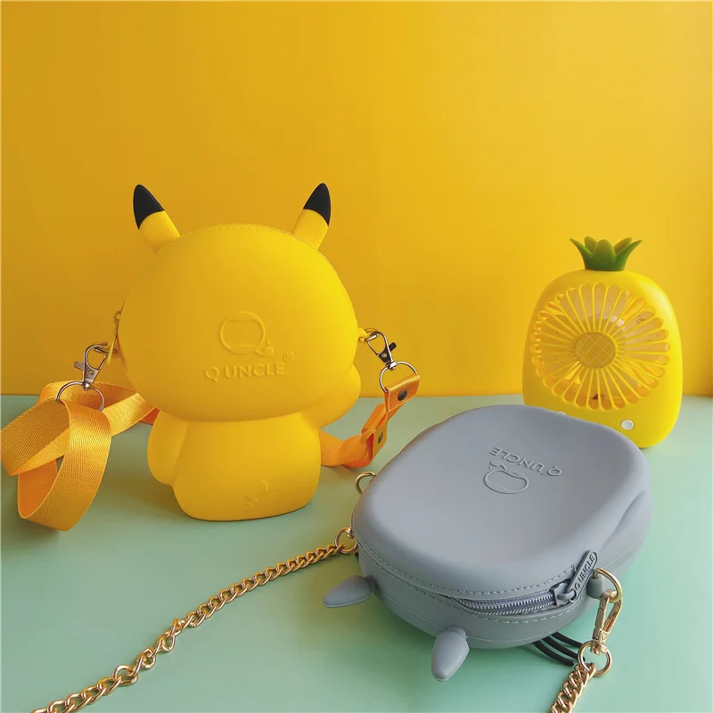 Female Casual Bucket Shape Mini Portable Single-shoulder Bag Silicone Phone Coin Bag New Trend Handbag Crossbody Bag Zipper Bags