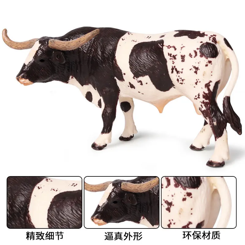 Bull игрушка Коллекция Техасский Longhorn реалистичная модель горячий подарок для детей животная жизнь образование