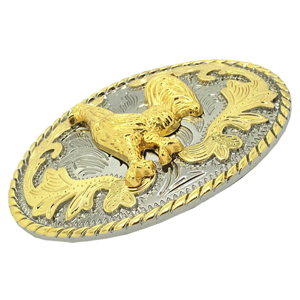  Western   Belt   Buckle   Horse   Catterl   Head   Arabesque   Pattern   Metal   Vintage   Cowboy 