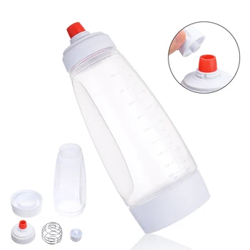 

Plastic Hand Shake Batter Mixing Bottle 1000mL Squeeze Dispenser Bottle For Kitchen Pancake Crepe Batter Baking Gravy Bottle