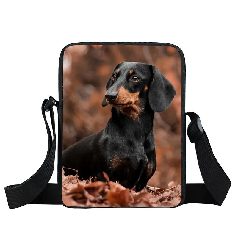 xkbdachshund05 Собака боксёр/немецкая овчарка мини-сумка-мессенджер детские школьные сумки бультерьер детская книжная сумка бульдог животное школьная сумка подарочные сумки - Цвет: xkbdachshund05