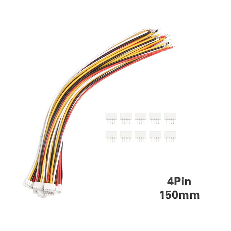 10 компл. 150 мм ZH-1.5 провода Кабельный соединитель DIY ZH-1.5 28AWG JST 2Pin-10Pin электронная линия одиночное соединение клеммные соединители - Цвет: 4Pin
