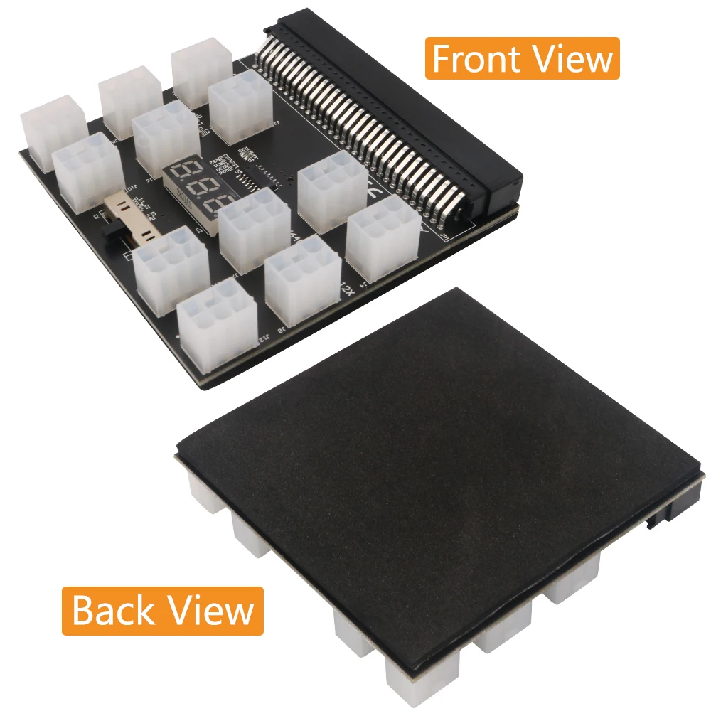 12-Port Breakout Board with 6-Pin Connector and LED Display for HP 1200W/750W PSU - Mining Power Supply Module Description Image.This Product Can Be Found With The Tag Names Cheap Computer Cables Connectors, Computer Cables Connectors, Computer Office, High Quality Computer Office