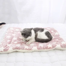 Мягкий фланелевый коврик для питомца, кровать для собаки, зимнее плотное теплое одеяло для кошки, собаки, щенка, спальный чехол, полотенце, подушка для маленьких, средних и больших собак