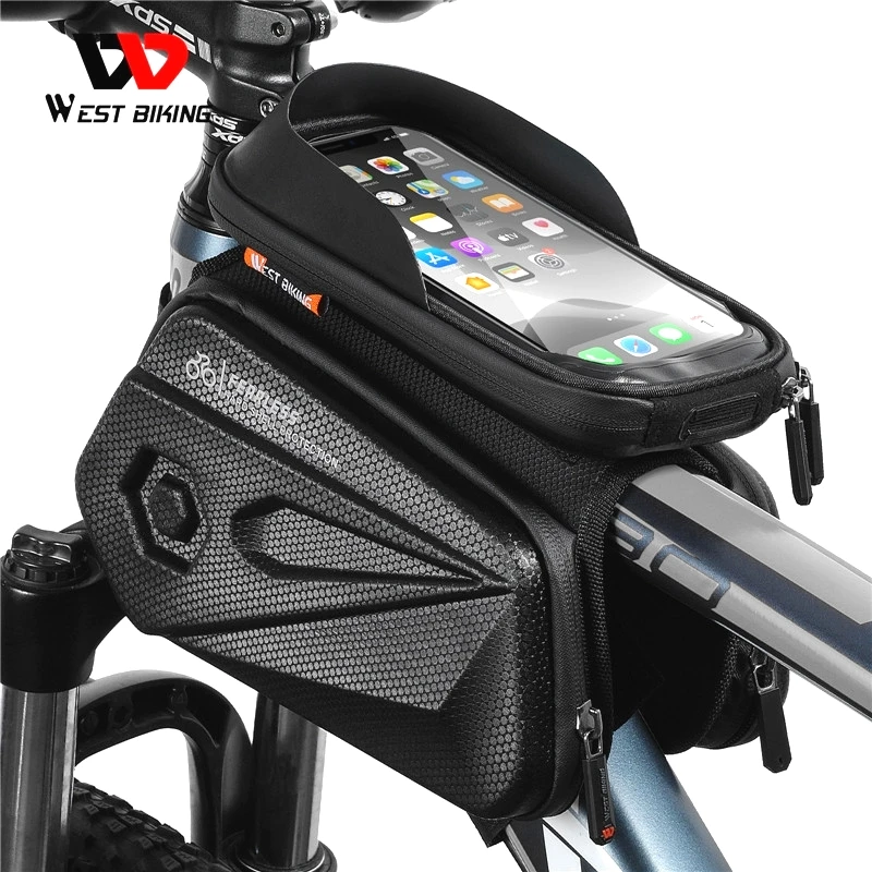Сумка для велосипеда WEST BIKING водонепроницаемая на переднюю раму горных