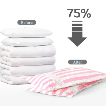 

13Pcs Includes Hand Pump Vacuum Compression Bag Set, 3 Big 3 Medium 3 Small 3 Hand Rolls Compression Pumping Air Blanket Bags