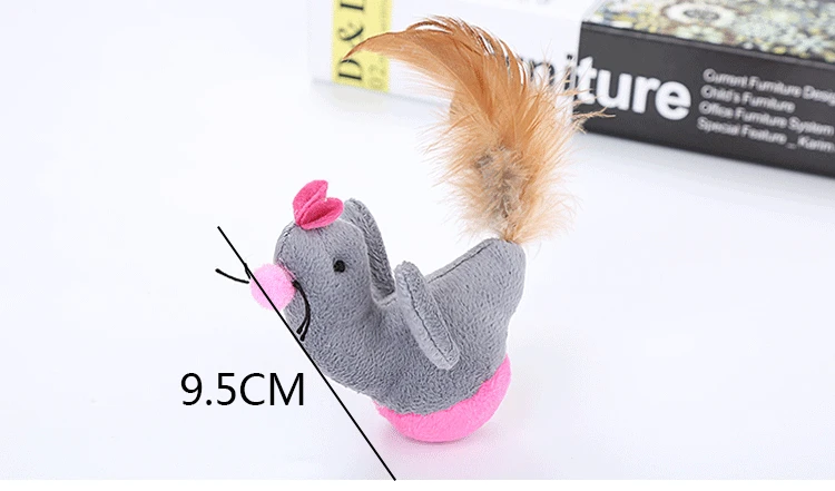 New Interactive Toy Animation Animal Tumbler Pet Training Supplies Cat Dog Funny Cat Toy Funny Cat And Mouse Toy Chick Feather