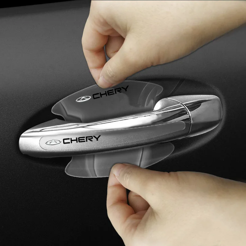 8pcs Car Door Handle Sticker Automotive Emblem Stickers For Chery Tiggo 7 Pro 8 4 5 3 2 T11 5X Amulet Fora QQ IQ Fulwin Arrizo 5