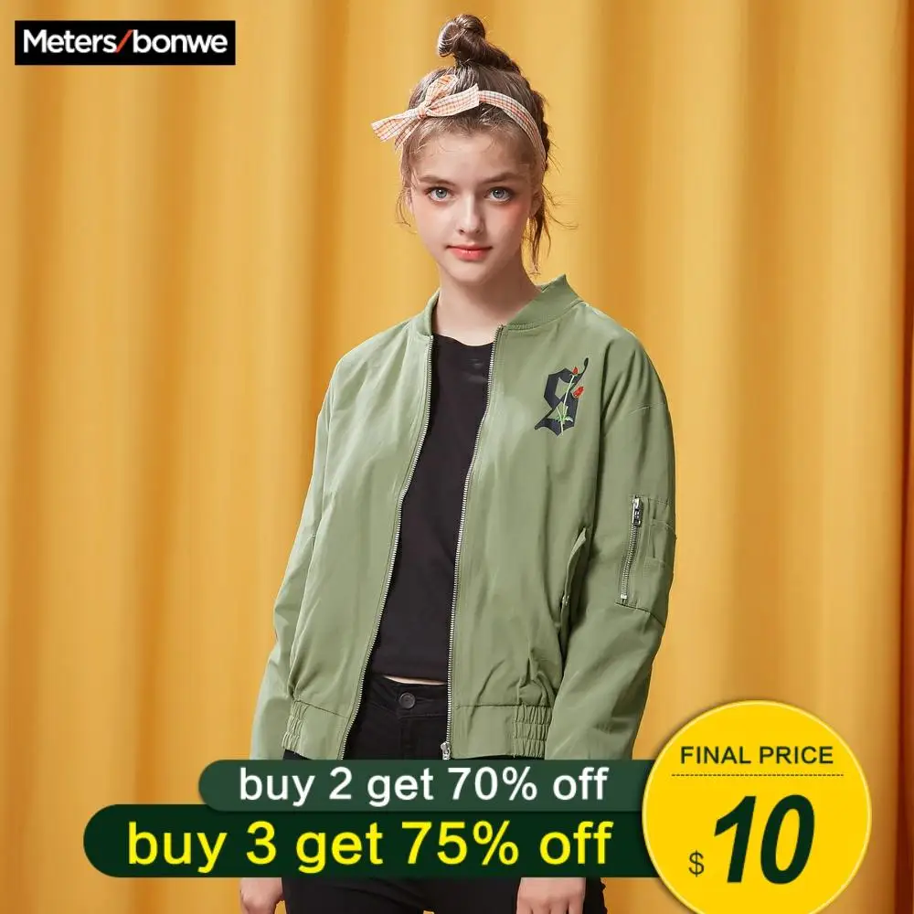 

Metersbonwe short coat women chic aviator jacket student baseball jacket fashion