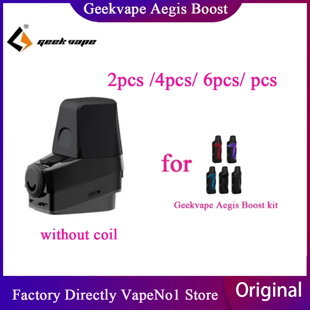 

Original 2pcs/pack Geekvape Aegis Boost Empty Pod 3.7ml Capacity for Geekvape Aegis Boost Kit Pod system Electronic Cigarette