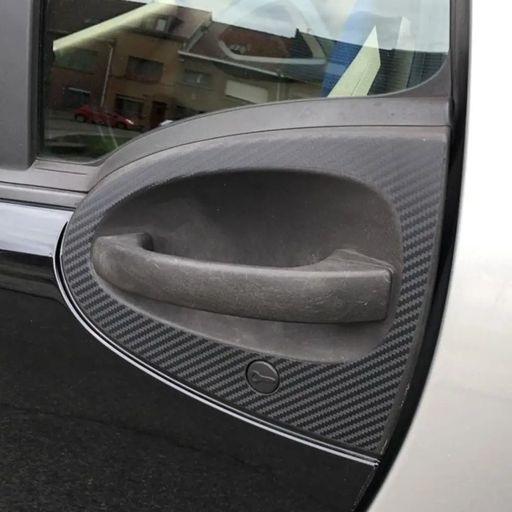 

Yfashion 1Pair Car Carbon Fiber Door Decoration Protection Sticker for Smart Fortwo Forfour Car Styling Accessories