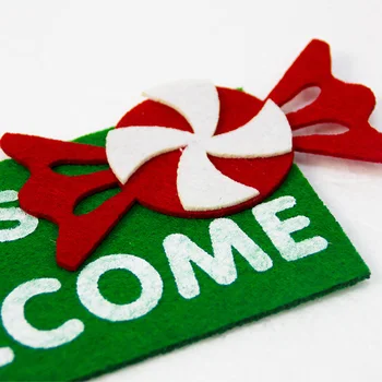 

Lovely Letter Five Pointed StarCandy Door Plate Christmas Tree Decor Handle Felt Ornament Home Party DIY Accessory