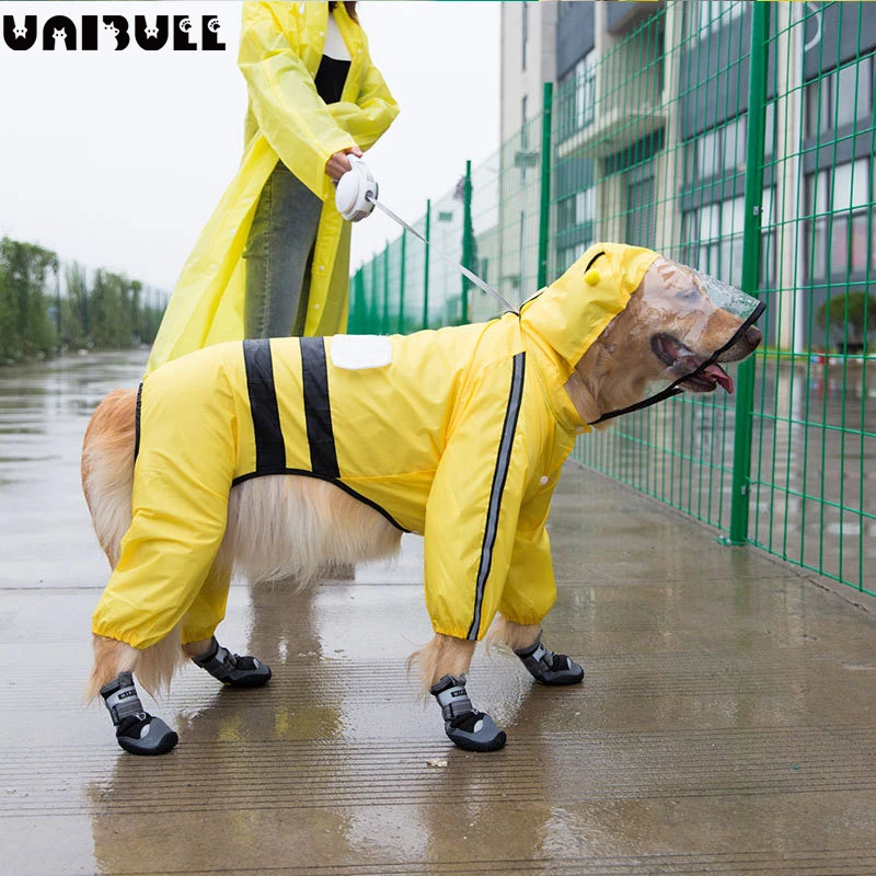 Chubasquero para perros grandes, impermeable de patas, Golden Retriever, Satsuma, Universal, medianos y grandes para perros, a la lluvia|Impermeables para perro| - AliExpress