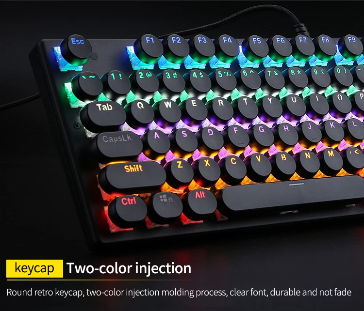 1505 backlit teclado mecânico com fio desktop