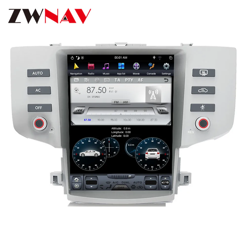 Cheap Vertical screen Tesla Style Android 9.0 Car multimedia GPS Player For Toyota Reiz X 2010-2016 Audio radio tape recorder headunit 5