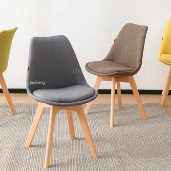 

Simple Modern Home Dining Chair Back Office Chair Creative Solid Wood Nordic Coffee Shop Chair Restaurant Stool