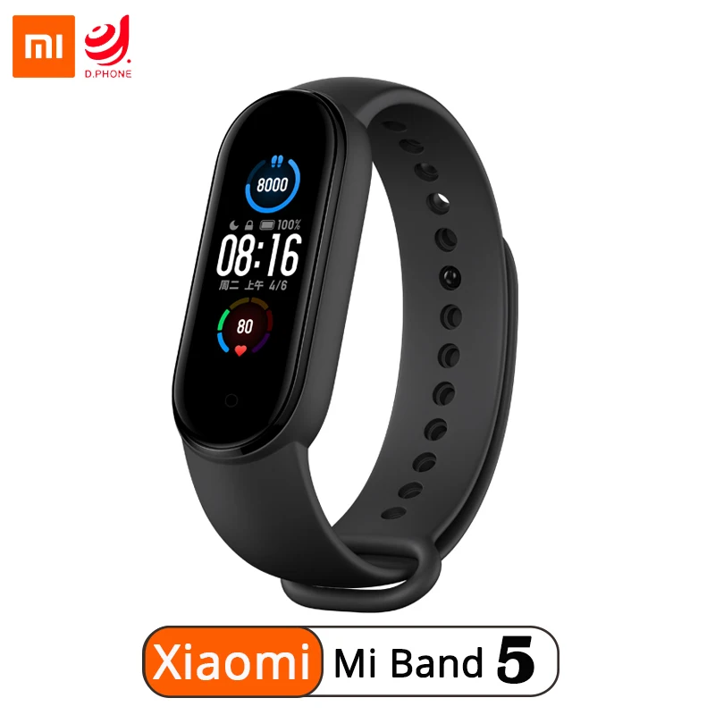 

Original Xiaomi Mi Band 5 Smart Bracelet 4 Color 1.1" AMOLED Screen Heart Rate Fitness Tracker Bluetooth 5.0 Waterproof Miband5