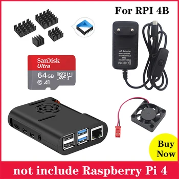 

Raspberry Pi 4 ABS Case Black Plastic Box Enclosure with Cooling Fan Cooler for Raspberry Pi 4 Model B Pi 4B Pi4