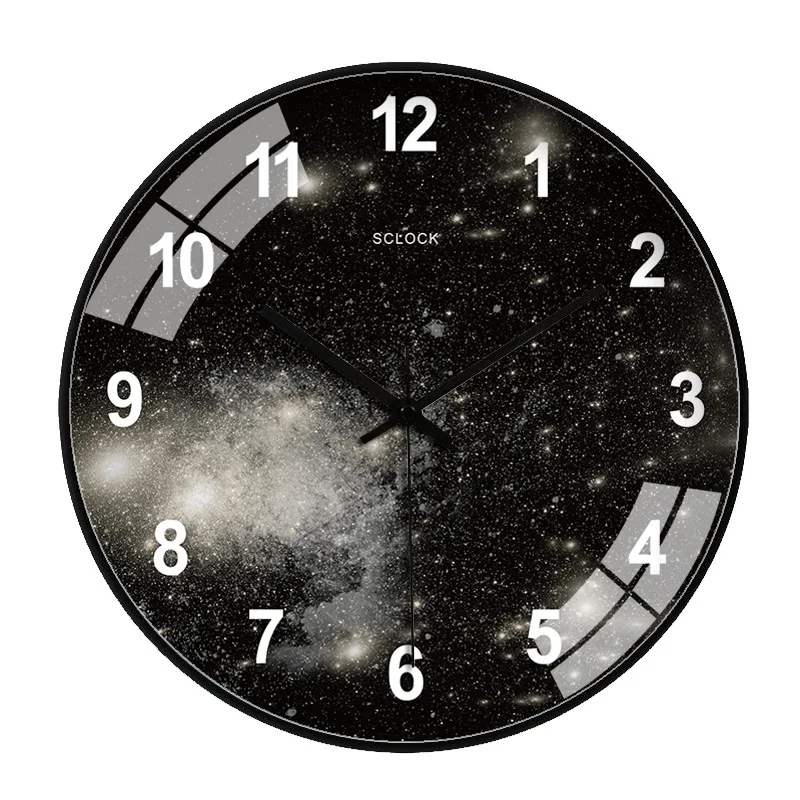 

[12 inch 30cm] Nordic Star home fashion modern clock bedroom mute clock creative art wall clock