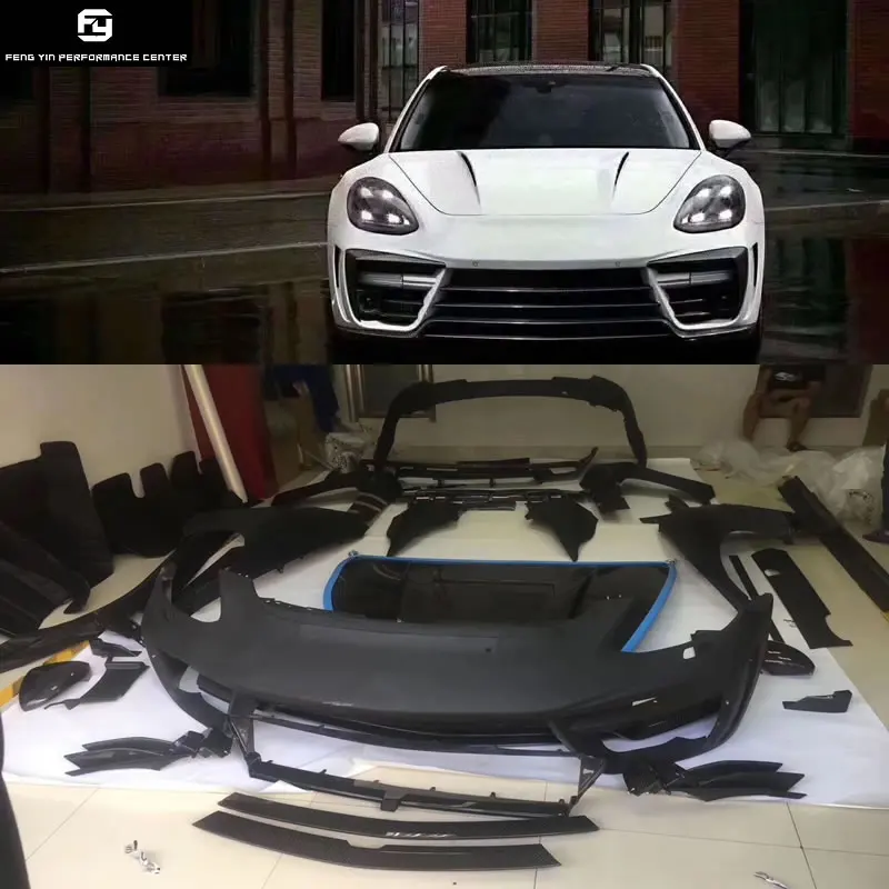 

971 TC style Carbon fiber FRP Car body kit front bumper rear bumper side skirts fenders engine hood for Porsche Panamera 971
