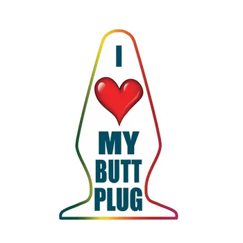 

Funny I Love My Butt Plug Creative Car Sticker Automobiles Motorcycles Exterior Accessories Reflective PVC Decals,16cm*10cm