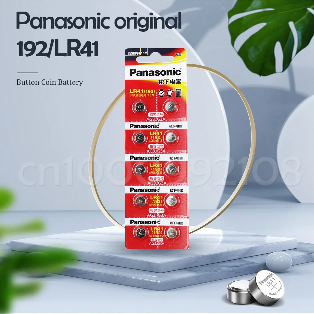 10 шт. Panasonic 192 оригинальные батарейки 1 5 в 0% рт. Ст. LR41 SR41 AG3 G3A L736 392A для калькулятора